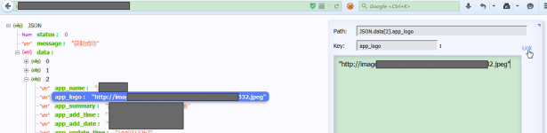 json-handle click imgae link