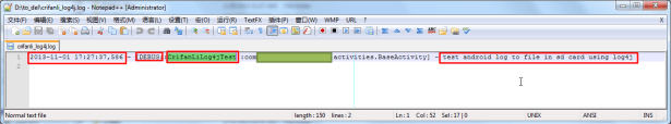 crifanli log4j log test content is also good