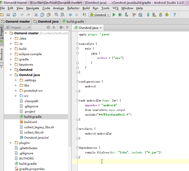 not see lintoption in build.gradle of osmand-java
