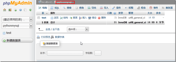 newly created pythonmysql db_thumb