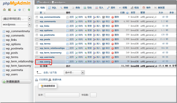 has exist wp_users in wordpress db_thumb