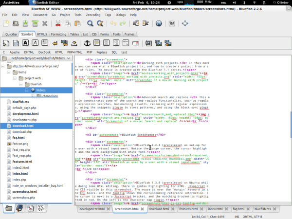 best free IDEs and Editors for programmers and designers  - bluefish