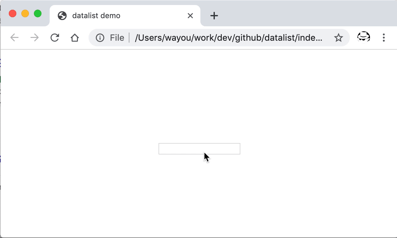 利用 HTML5 datalist 元素实现 combbox