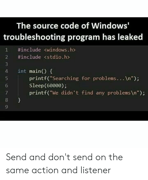 來自推特上 Windows 故障分析的笑話
