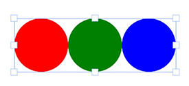 A Group with Three Circles Aligned Horizontally