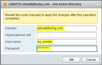 4 VCSA 6  - 加入AD Credits