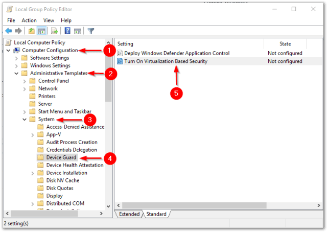 VMware Workstation and Device/Credential Guard are not compatible. : Setting 